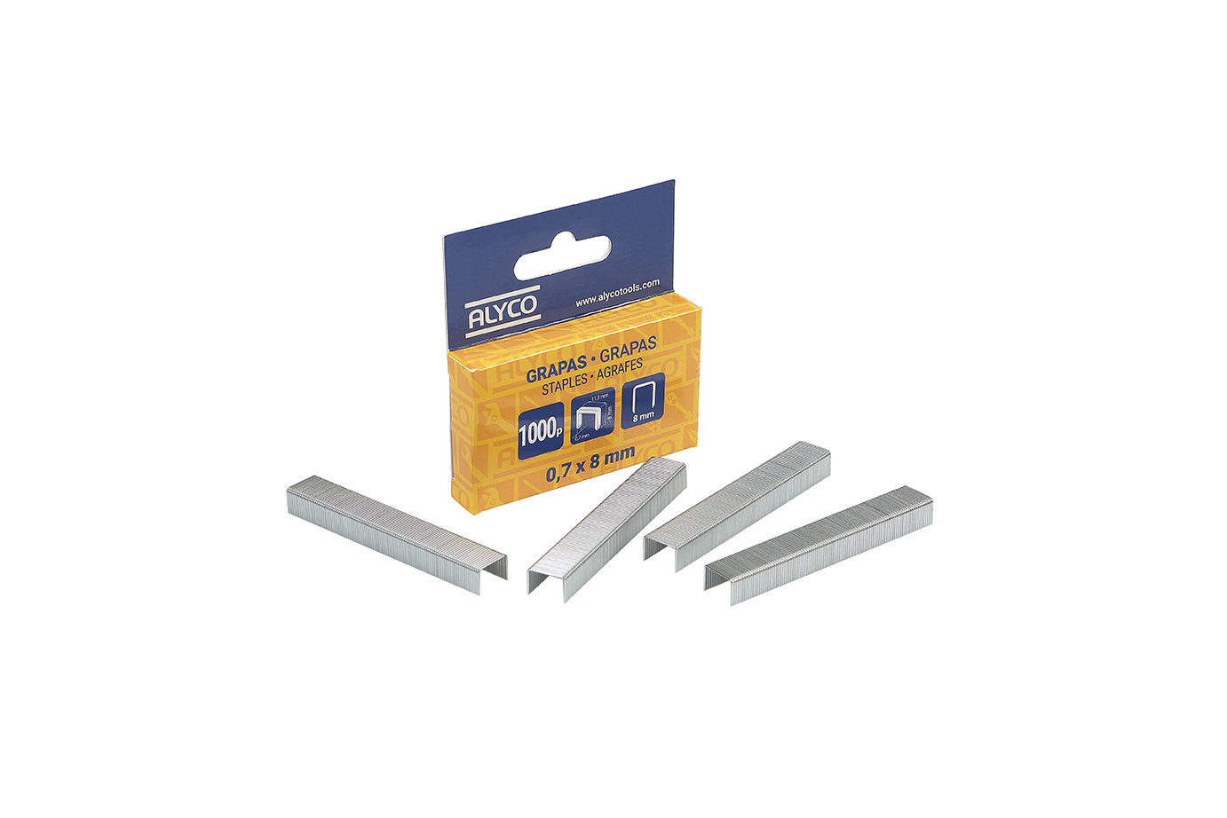Caja de 1.000 Grapas Tipo U ALYCO para Cód 151300, 151305, 171270